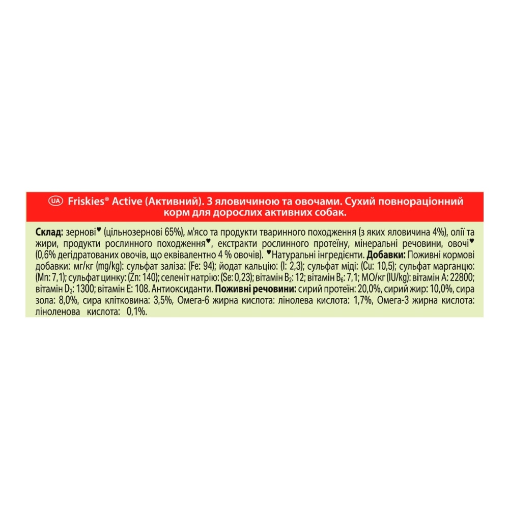 З яловичиною для активних собак ・ 15кг ・ Сухий корм Purina Friskies Active ・ EAN 7613031394876 - Зображення 8