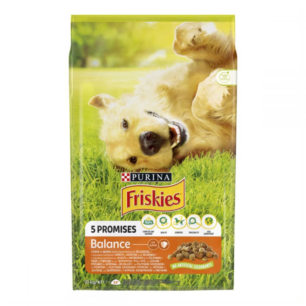 З куркою для дорослих собак ・ 10кг ・ Сухий корм Purina Friskies Balance ・ EAN 7613031395491 - Зображення 2