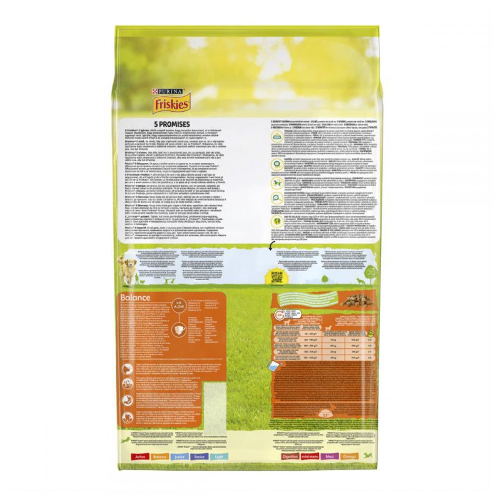 З куркою для дорослих собак ・ 10кг ・ Сухий корм Purina Friskies Balance ・ EAN 7613031395491 - Зображення 3