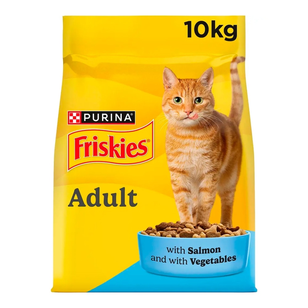 З лососем та овочами для дорослих котів ・ 10кг ・ Сухий корм Purina Friskies ・ EAN 5997204515469 - Зображення 3