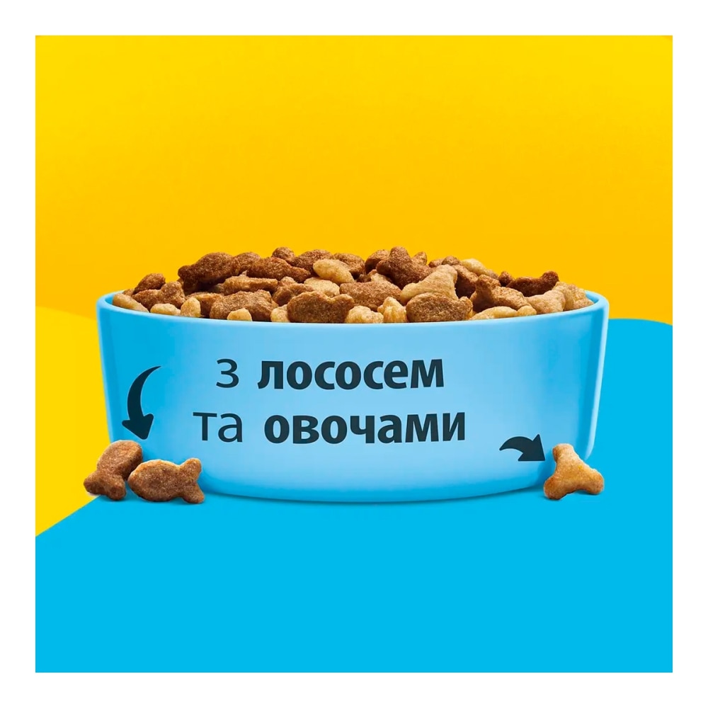 З лососем та овочами для дорослих котів ・ 10кг ・ Сухий корм Purina Friskies ・ EAN 5997204515469 - Зображення 9
