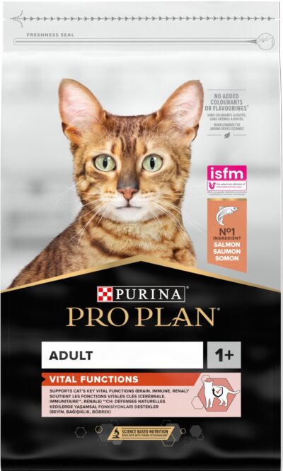 З лососем для дорослих котів ・ 10кг ・ Сухий корм Pro Plan Vital Functions ・ EAN 7613036508315