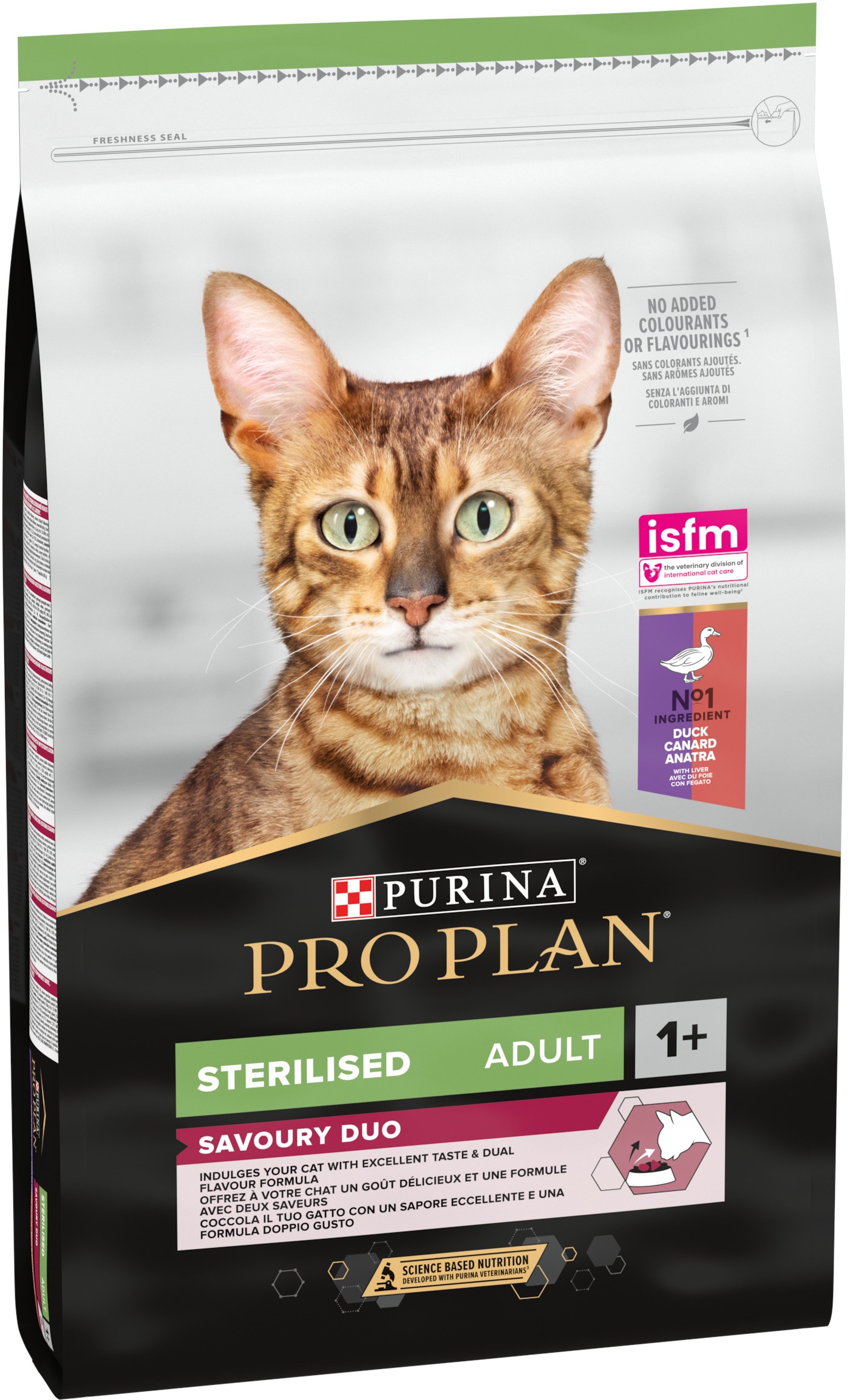 З качкою та печінкою для стерилізованих котів ・ 10кг ・ Сухий корм Pro Plan Savoury Duo ・ EAN 7613036732727 - Зображення 8