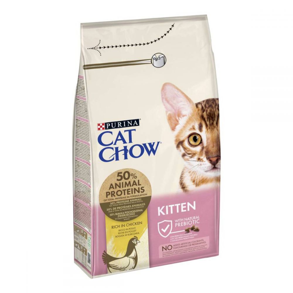 З куркою для кошенят ・ 15кг ・ Сухий корм Purina Cat Chow Kitten ・ EAN 5997204514028 - Зображення 5