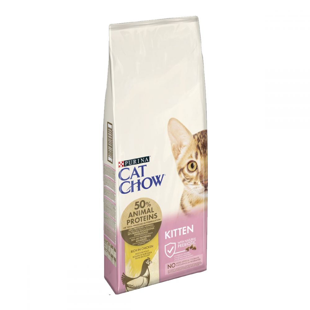 З куркою для кошенят ・ 15кг ・ Сухий корм Purina Cat Chow Kitten ・ EAN 5997204514028 - Зображення 6
