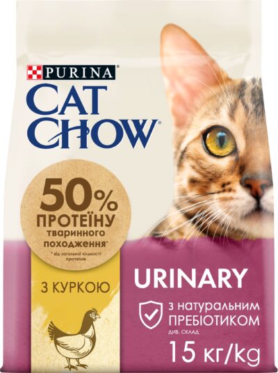 З куркою для здоров'я сечовивідної системи котів ・ 15кг ・ Сухий корм Cat Chow ・ EAN 5997204514424