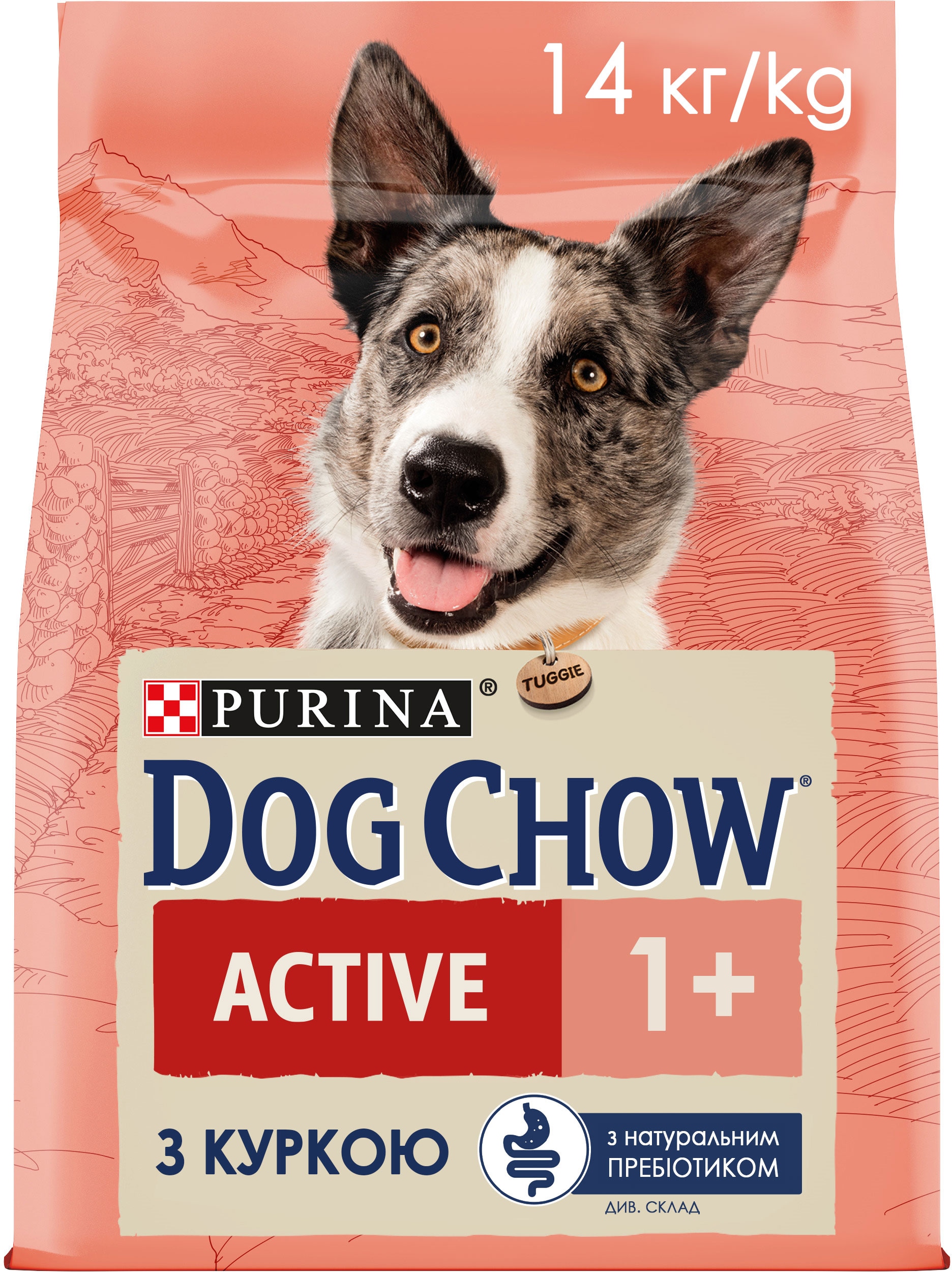 З куркою для активних собак ・ 14кг ・ Сухий корм Dog Chow Active ・ EAN 7613034487933