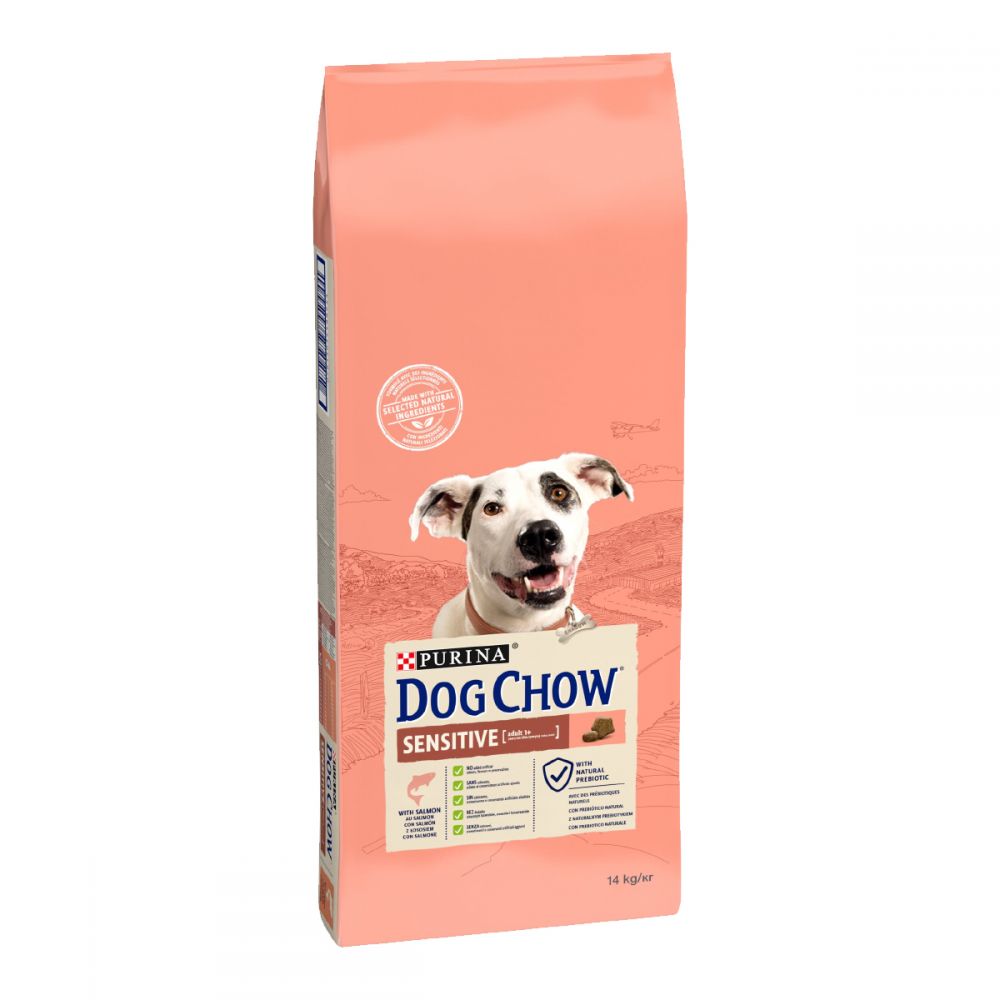 З лососем для собак з чутливим травленням ・ 14кг ・ Сухий корм Dog Chow Sensitive ・ EAN 7613034488244 - Зображення 5