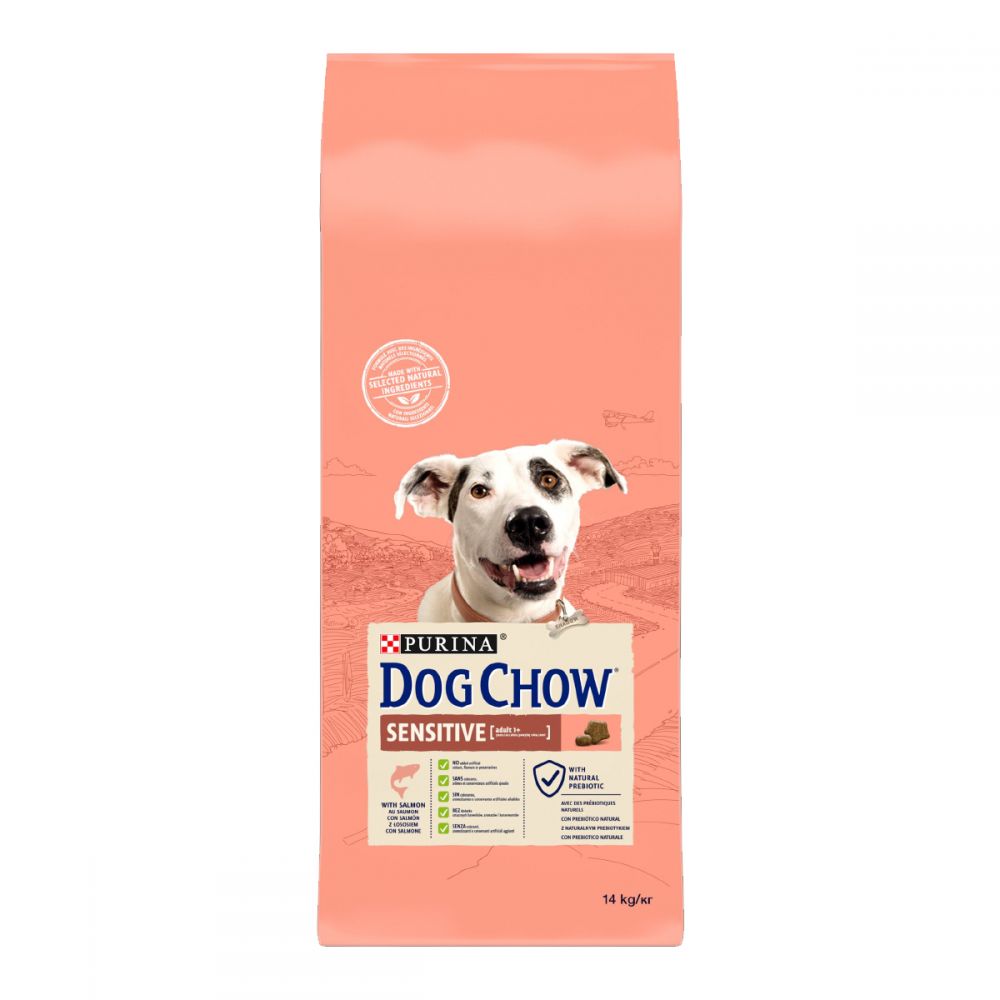 З лососем для собак з чутливим травленням ・ 14кг ・ Сухий корм Dog Chow Sensitive ・ EAN 7613034488244 - Зображення 10