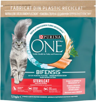 З лососем для стерилізованих котів ・ 1.5кг ・ Сухий корм Purina One Sterilcat ・ EAN 8445290070913